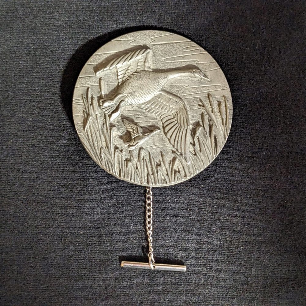 Mallard Duck Vintage Ms Dee Genuine Pewter Tie Tack